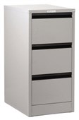 PRECISION CLASSIC FILING CABINET 3 DRAWER W470 X D620 X H1020MM SILVER GREY