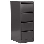 PRECISION CLASSIC FILING CABINET 4 DRAWER W470 X D620 X H1320MM BLACK TEXTURE