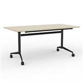 KNIGHT TEAM FLIP TABLE W1600 X D800 X H720MM BLACK FRAME NORDIC MAPLE TOP