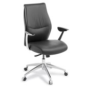 EDEN DOMAIN EXECUTIVE CHAIR MIDBACK SYNCHRO LEATHER BLACK