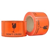 LABEL DONT CRUSH PRINTED W72 X L100MM ROLL 660