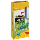 BIC CLIC RETRACTABLE BALLPOINT PEN 10MM BLUE BOX 10