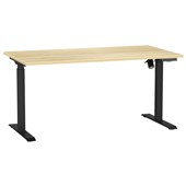 AGILE BOOST ELECTRIC DESK W1500 X D800 X H7201200MM BLACK FRAME ATLANTIC OAK TOP