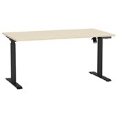 AGILE BOOST ELECTRIC DESK W1500 X D800 X H7201200MM BLACK FRAME NORDIC MAPLE TOP