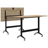 ACCENT BOOST FLIP LEANER W1800 X D900MM BLACK BASE CLASSIC OAK TOP