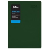 COLLINS DIARY RHAPSODY A53 RACING GREEN DAY TO PAGE EVEN YEAR