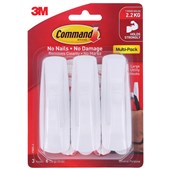 COMMAND ADHESIVE HOOK LARGE WHITE PACK 3