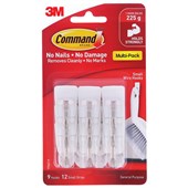 COMMAND ADHESIVE HOOK SMALL WHITE WIRE PACK 9