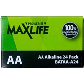 MAXLIFE BATTERY ALKALINE SIZE AA PACK 24