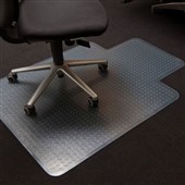 ADVANCE CHAIRMAT PVC UNDERLAY FLOORS KEYHOLE 900 X 1200MM CLEAR