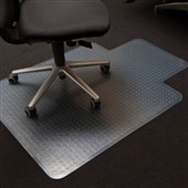ADVANCE CHAIRMAT PVC UNDERLAY KEYHOLE 1140 X 1350MM CLEAR