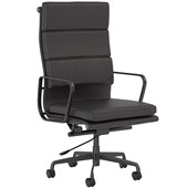KNIGHT VOGUE HIGHBACK EXECUTIVE CHAIR  BLACK LEATHER ASSEMBLED