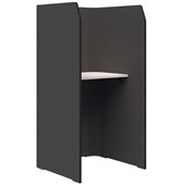 SONIC FOCUS STANDUP POD ACOUSTIC H1800 X L900MM CHARCOAL GREY FRAME SNOW VELVET TOP