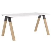 KNIGHT LIGNA FIXED HEIGHT DESK W1500 x D800MM WHITE TOP