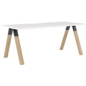 KNIGHT LIGNA FIXED HEIGHT DESK W1800 X D800MM WHITE TOP