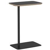 KNIGHT CUBIT SIDE TABLE W450 X D300 X H650MM BLACK FRAME BLACK TOP