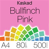 KASKAD COLOURED PAPER A4 80GSM BULLFINCH PINK PACK 500 SHEETS