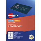 AVERY 959025 L7414 QUICK CLEAN BUSINESS CARD 150GSM 90 X 52MM WHITE PACK 200