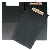 OKIN CLIPBOARD DOUBLE PVC FOOLSCAP BLACK