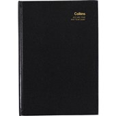 COLLINS MID YEAR ANY YEAR DIARY A52 TWO DAYS TO PAGE BLACK UNDATED