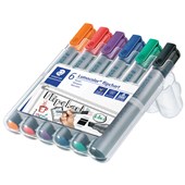 STAEDTLER 356 LUMOCOLOR FLIPCHART MARKER CHISEL 2 5MM ASSORTED PACK 6