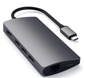 SATECHI ALUMINIUM SPACE GRAY USBC MULTIPORT ADAPTOR 4K HDMI 60HNZ  ETHERNET V2