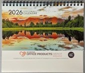 RICHMOND OPD DESK CALENDAR FLIP OVER W210 X L150MM WIRO BOUND EVEN YEAR